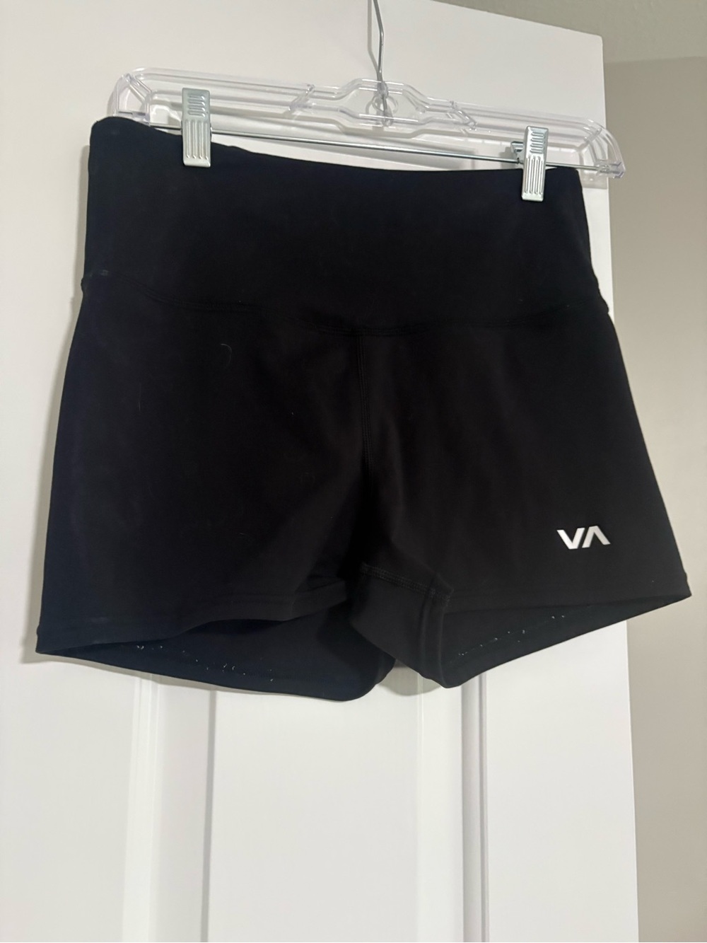 RVCA Black High-Waist Performance Shorts